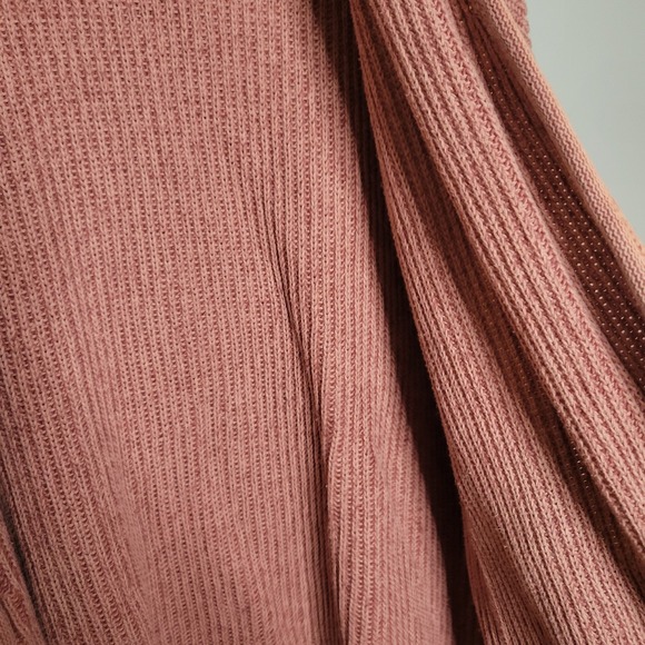 Pink Confetti Cardigan‎ Sweater Open Front Duster Oversized Pockets M Merium - Picture 10 of 13